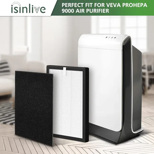 Miniatura 3 de Filtros de repuesto HEPA 9000 de ProHEPA compatibles con VEVA ProHEPA 9000 Air Pur ifiers, 2 filtros HEPA + 8 filtros de carbón activado