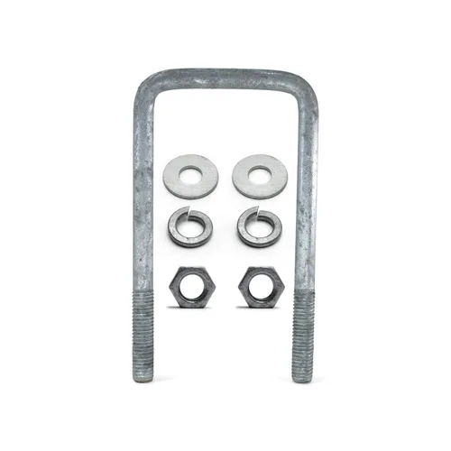 Miniatura 2 de Perno en U galvanizado para remolque de 1/2 pulgadas x 3 pulgadas x 6 5/16 pulgadas con herrajes - Juego de 2