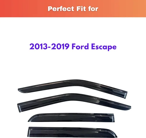 Miniatura 151 de KPY Visor de ventana compatible con Kia Soul 2009-2013, Protector contra lluvia de 4 unidades, deflectores de ventilación de ventana lateral