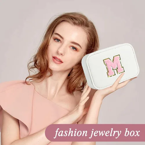 Miniatura 5 de Parima Joyero de viaje para mujeres y niñas, organizador de joyas, caja de joyería mediana, estuche de viaje para almacenamiento y organizador