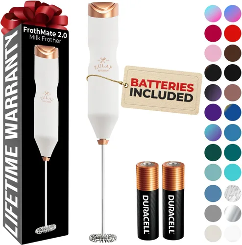 Miniatura 88 de Zulay Kitchen - Batidor eléctrico de mano para café, lattes, capuchinos, matcha y chocolate caliente, mezclador portátil para bebidas, accesorio