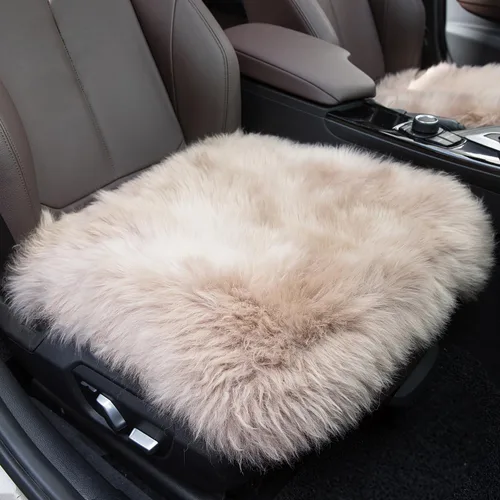 Miniatura 17 de Calor Invernal: Funda Universal de Asiento de Piel de Oveja - Lana Natural, para Autos, Camiones, SUV y Furgonetas - Acompañante de Conducción
