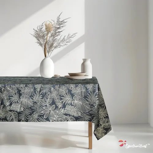Miniatura 3 de Mantel desechable de 4 piezas con hojas doradas, manteles rectangulares de plástico elegantes de alta calidad para cumpleaños, jubilación, ducha