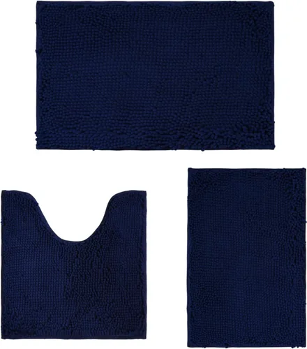 Miniatura 38 de Juego de alfombras de baño de 2 piezas, súper absorbente suave, gruesa, lavable en lavadora, alfombra de baño de chenilla antideslizante, alfombra