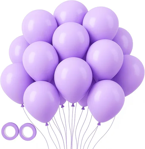 Miniatura 209 de Voircoloria - Globos azul bebé claro, paquete de 66 globos de 12 pulgadas de látex para fiestas para niños y niñas, para cumpleaños, baby shower, 16