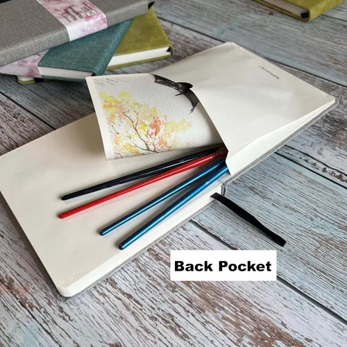 Miniatura 7 de tumuarta Cuaderno de bocetos de acuarela, 140 libras, 300 GSM, papel 100% algodón, prensa en frío, 24 hojas, 48 páginas, diario de acuarela para uso