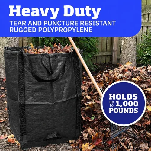 Miniatura 4 de DURASACK Heavy Duty Home and Yard Bags 48-Gallon Reusable Self-Standing Lawn and Leaf Bags Garbage Can with Reinforced Handles, Black