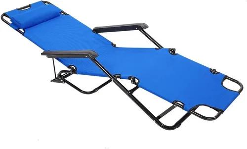 Miniatura 5 de Tumbona plegable para exteriores, tumbona para patio, silla de playa reclinable, silla reclinable para el patio, piscina, césped, silla reclinable