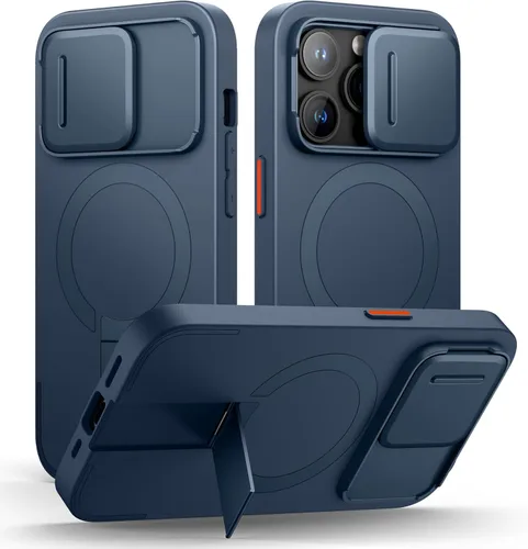 Miniatura 33 de SURITCH - Funda para iPhone 17 Pro Max con cubierta de control de cámara, cubierta para cámara y soporte ajustable, compatible con MagSafe, a prueba