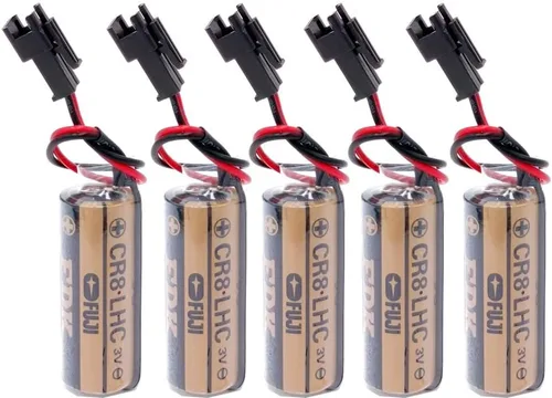 5 baterías de litio de 2600 mAh que sustituyen a Fuji FDK CR8.LHC 17430, Toto CR8-LHC TH559EDV410R, TOTO THP3053 baterías de respaldo para Eco EFVS,