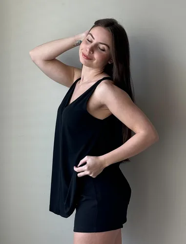 Miniatura 3 de Aokosor Camisetas de pijama sin mangas negras Casual Loose Fit Tank