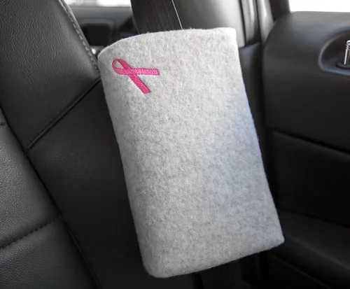 Miniatura 8 de The Breast and Chest Buddy Almohada de mastectomía y cojín para cinturón de seguridad para sitios de mastectomía y reconstrucción mamaria gris