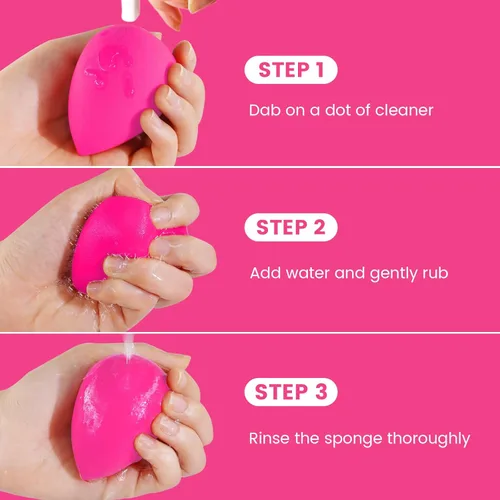 Miniatura 6 de BEAKEY - 5 esponjas de maquillaje, esponjas de belleza sin látex para una aplicación impecable de productos líquidos, en crema o en polvo, esponjas