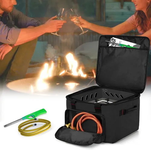 Miniatura 7 de samdew Bolsa de transporte Firecube para exteriores de 14 pulgadas, funda para hoguera de 14 pulgadas compatible con Outland Firecube 805 portátil