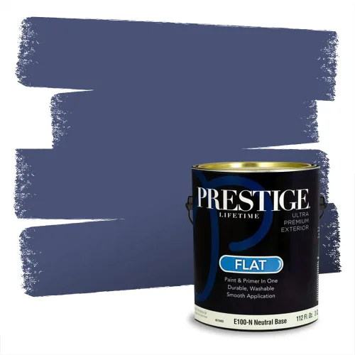 Miniatura 833 de Pintura Exterior + imprimación PRESTIGE, todo-en-uno, 1 galón, acabado mate, color comparable al Valspar* Royal Gray* VS151-Gris real