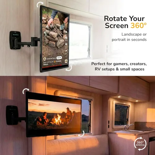 Miniatura 10 de Mount-It! Soporte de pared para televisor LCD con movimiento e inclinación completos Negro