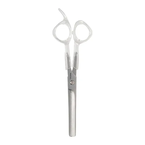 Miniatura 5 de Fromm Professional Venture - Tijeras de corte y recorte de cabello fáciles de 5.75 pulgadas en plata transparente y mate, tijeras de acero japonés