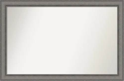 Miniatura 387 de Amanti Art Espejo de pared personalizado no biselado (24.5 x 24.5 pulgadas), marco gris marrón alta, varios tamaños personalizados, espejo de baño
