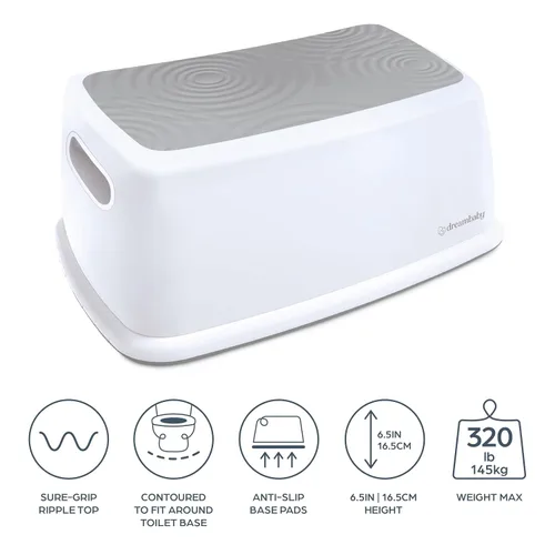 Miniatura 4 de Dreambaby Taburete para niños y adultos, ayuda de entrenamiento con escalones antideslizantes de agarre seguro, soporta hasta 320 libras para niños
