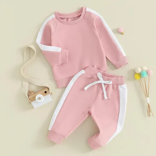 Miniatura 2 de Fernvia Ropa para bebé niña de 3, 6, 9, 12, 18 y 24 meses, conjuntos de sudadera de manga larga + pantalones