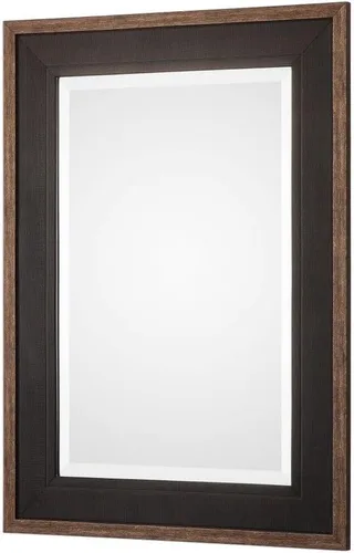 Miniatura 3 de Uttermost Staveley - Espejo de pared rústico negro de 30 x 42 pulgadas
