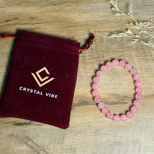 Miniatura 2 de Crystal Vibe Pulseras de cuentas de 0.315 in para mujeres y hombres, pulseras de cristal con piedras preciosas naturales, tamaño elástico ajustable