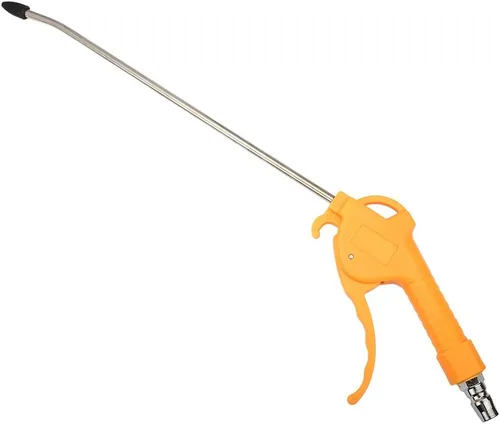 Senzeal Pistola de soplado de aire con boquilla de 11 pulgadas, pistola sopladora de polvo de alta presión de acero inoxidable con punta de goma