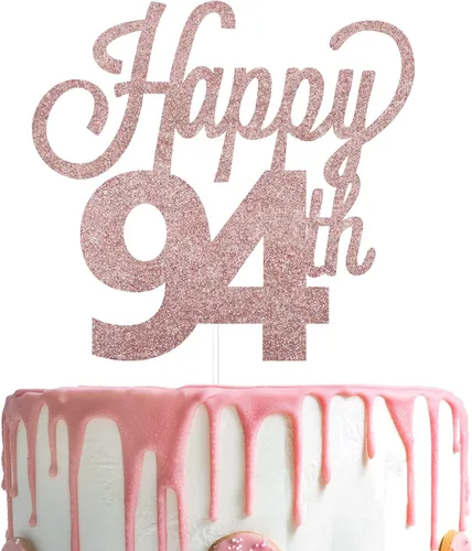 Miniatura 113 de LINGTEER - Decoración para pastel con texto "Happy Birthday 100", color negro