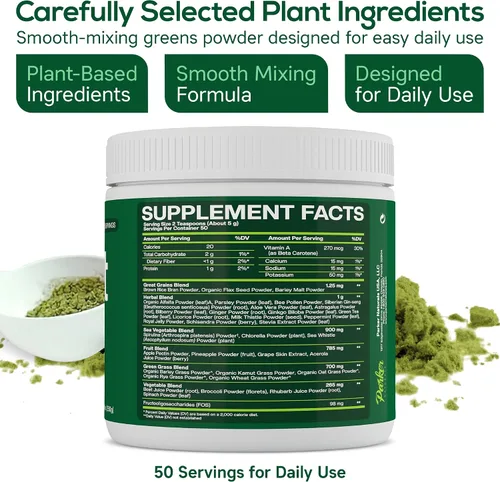 Miniatura 8 de Boost UltraGreens Super Greens Powder - Espirulina orgánica, pastos y antioxidantes Superalimento premium para energía diaria Desintoxicación