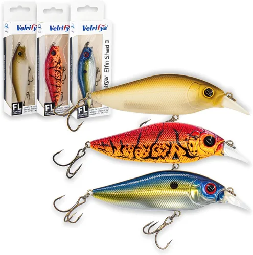 Miniatura 15 de Crankbaits/Jerkbait híbrido para pesca de lubina, buceo poco profundo, manivela para lucio, agua fría para pesca de invierno y primavera, para agua