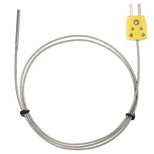 Yunsailing Sonda de termopar tipo K Tl1004 Sonda de sensor tipo K con mini conector metálico para medidor en rango de temperatura de 0 a 500 Celsius