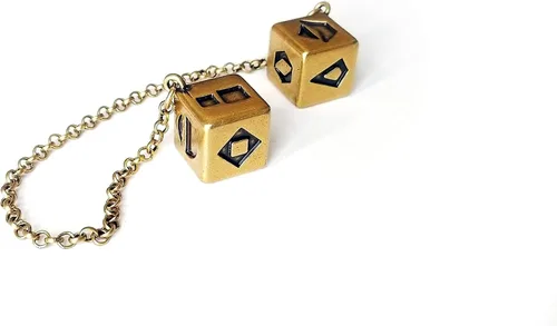 Miniatura 3 de Dados de metal real Lucky Sabacc - Han Solo (oro antiguo)