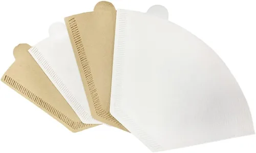 Miniatura 4 de Filtros de café festoneados, papel desechable por goteo, sin blanquear, filtro para gotero de café, 100 unidades, U101 sin blanquear