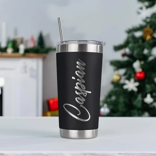 Miniatura 4 de Vasos personalizados, vaso de acero inoxidable de 20 onzas con tapa 13 diseños Tazas personalizadas de doble pared aisladas para café, gimnasio