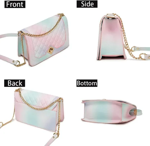 Miniatura 5 de HINFKA Bolso cruzado pequeño para mujer, bolso de hombro de piel sintética, bolso pequeño de embrague, bolso de noche versátil de moda