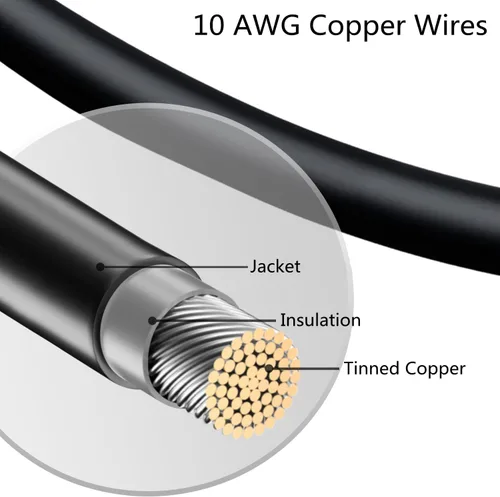 Miniatura 3 de Conectores solares en Y, adaptador paralelo de cable de 10AWG para panel solar (Rojo y Negro)