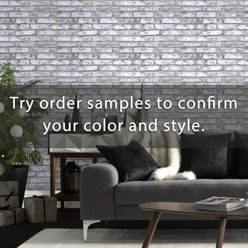 Miniatura 2 de Commomy Paneles de pared 3D de ladrillo sintético, 12 piezas de 22.8 x 11.8 pulgadas, azulejos finos y adhesivos de PVC UrltraLight para cocina