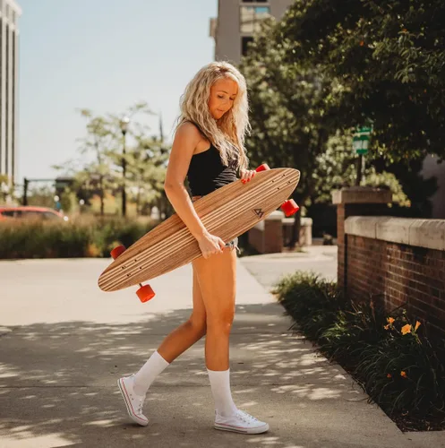 Miniatura 5 de Magneto Longboards Bamboo Longboards for Cruising, Carving, Free-Style, Downhill and Dancing (Bamboo Drop & Fiberglass Through Longboard)