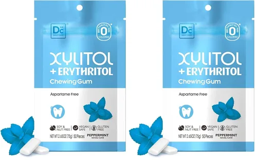 Miniatura 11 de DC24 DAILY CARE Goma de mascar sin aspartamo y sin azúcar, xilitol con eritritol, baja en calorías, sin azúcar, goma de mascar con sabor a sandía