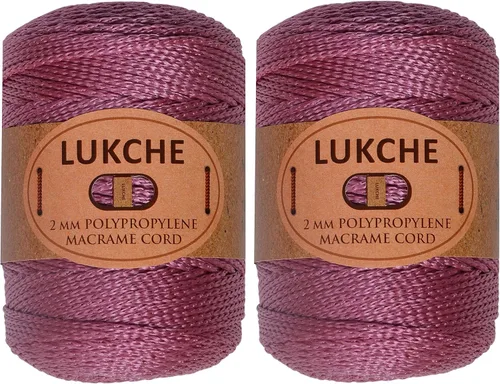 Miniatura 19 de Cordón de macramé de poliéster de 0.059-0.079 in, 3 madejas (3 x 153 yardas), cuerda de macramé 100% polipropileno de alta calidad, bolsa de macramé