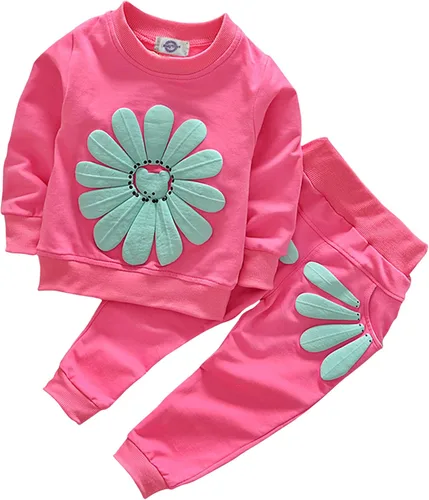 Miniatura 21 de Conjunto de ropa de girasol para niñas pequeñas, camiseta de manga larga y pantalones, 2 piezas, ropa de otoño