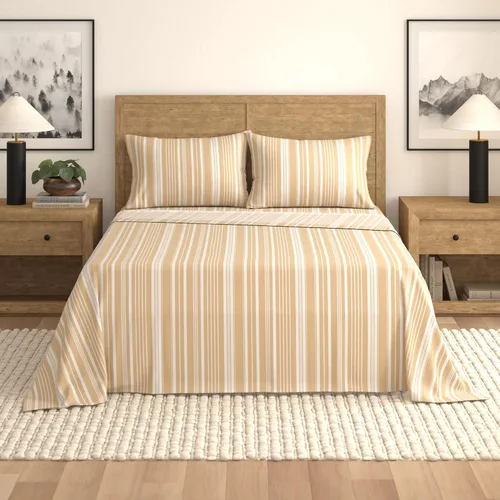 Miniatura 11 de Great Bay Home - Juego de sábanas y fundas de almohada estampadas, 3 piezas, tamaño individual, de microfibra con estampado floral - Sábanas