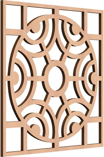 Miniatura 52 de Walton Paneles de pared decorativos de madera con calado, pequeños, 11 3/8 pulgadas de ancho x 11 3/8 pulgadas de alto x 1/4 pulgadas de alto, nogal
