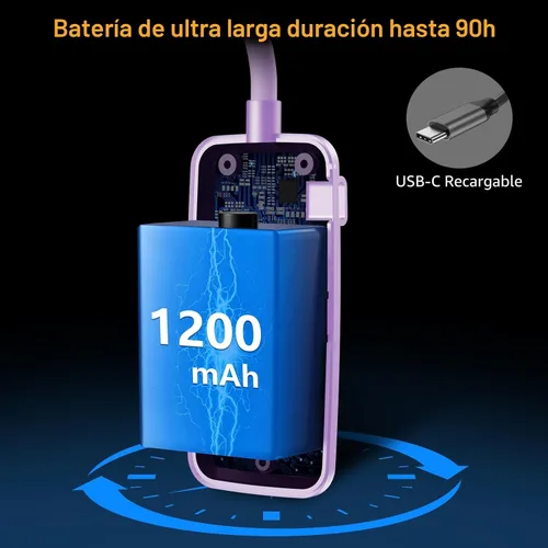 Miniatura 6 de Gritin Luz de Lectura LED Recargable de 19 LED para Leer en la Cama con Función de Memoria - Cuidado de los Ojos 3 Temperaturas de Color, Atenuación