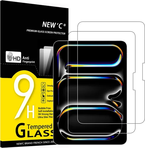 Miniatura 15 de NEW'C Paquete de 2 protectores de pantalla diseñados para iPad Air 2025 de 11 pulgadas (M3), iPad Air 2024 de 11 pulgadas (M2), vidrio templado, sin
