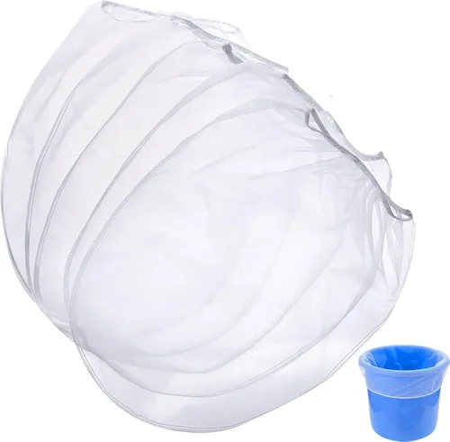Miniatura 12 de Boao Bolsas de filtro de pintura, bolsas de filtro de pintura de malla fina blanca, filtro de cubo desechable con parte superior elástica