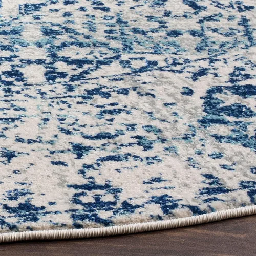 Miniatura 3 de SAFAVIEH Evoke Collection EVK260T Medallón oriental envejecido de 2'2" x 4', color marfil y negro, no desprende pelusa, alfombra de acento para sala