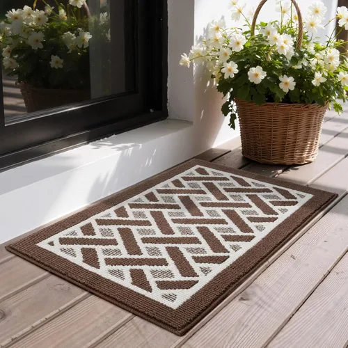 Miniatura 27 de GRANNY SAYS Tapete para puerta, de 32 x 20 pulgadas, tapete de bienvenida para exteriores, antideslizante, absorbe la suciedad para la entrada