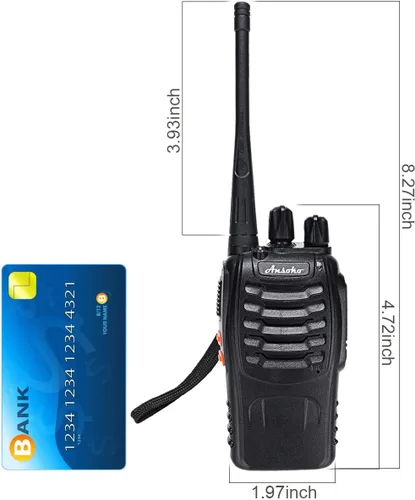 Miniatura 5 de Walkie Talkies Radios bidireccionales recargables de largo alcance de 16 canales con batería y cargador para auriculares (paquete de 3)