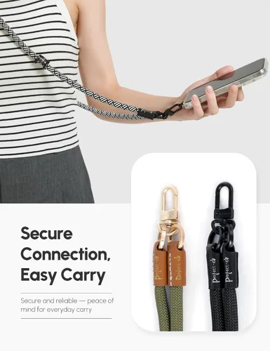 Miniatura 4 de Cordón para teléfono 1, lengüeta de amarre 2, cordón cruzado para teléfono celular, cordón de cuerda, correa ajustable universal para teléfono